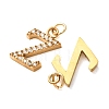 304 Stainless Steel with Crystal Rhinestone Charms RB-CBA5270-11G-Z-2