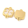 Natural Shell Flower Connector Charms KK-P275-03G-2