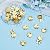20Pcs Flat Round Brass Button Covers Settings BUTT-ME0001-48B-5