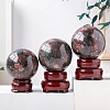Natural Rhodonite Crystal Ball Display Decorations PW-WG27983-01-4