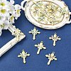15Pcs 3 Colors Light Gold Plated Alloy Enamel Pendants ENAM-YW0008-60-4