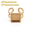 201 Stainless Steel Cuff Pad Ring Settings STAS-S080-041A-G-2