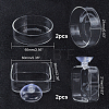 4Pcs 2 Styles Transparent Glass Aquarium Shrimp Food Feeder Dish AJEW-FH0001-39-4