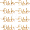 8Pcs Rack Plating Brass Micro Pave Clear Cubic Zirconia Pendants KK-BBC0029-15-1