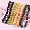 Faceted Round Natural Mixed Gemstone Beaded Necklaces G-H355-06P-1