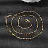 1.8MM Unisex 304 Stainless Steel Rope Chain Necklaces NJEW-P356-02G-1