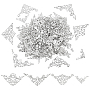 100Pcs 4 Styles Iron Filigree Joiners Sets IFIN-PH0002-18P-1