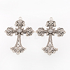 Alloy Rhinestone Cross Big Gothic Pendants LS-ALRI-1475-RS-1