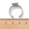304 Stainless Steel Cuff Ring Findings STAS-B126-12B-P-3