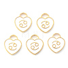 Light Gold Plated Alloy Enamel Pendants ENAM-R136-30-12-1