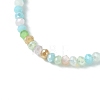 Faceted Rondelle Glass Beaded Necklace for Women NJEW-M208-01C-4
