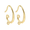 Brass Earring Hooks KK-Z154-15G-2