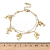 304 Stainless Steel Satellite Chain Double Layered Bracelets BJEW-D456-02G-5