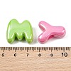 AB Color Plated Opaque Acrylic European Beads AC-CBAE09B-02-3