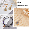 4Pcs 2 Colors Brass Micro Pave Colorful Cubic Zirconia Chrams ZIRC-BBC0001-10-4