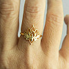 Hollow Out Lotus Brass Finger Rings FS-WG83FEB-04-2