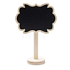 Flower Boxwood Mini Chalkboard Signs WOOD-F010-03-1