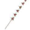 Christmas Glass Beaded Bracelets for Women BJEW-MZ00243-5