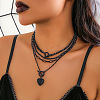 Gothic Alloy with Iron Pendant Multi Layered Chain Necklaces for Women FS-WG9D473-02-2