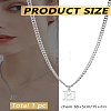 1Pc 304 Stainless Steel Letter Pendant Necklaces NJEW-LP0001-33E-P-2