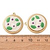 304 Stainless Steel & Cloth Embroidered Pendants FB-CBAFBAF-07G-3