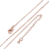 Brass Rolo Chains Necklaces for Women NJEW-D302-43RG-4