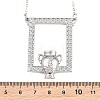 Alloy Rectangle Photo Frame with Vase Pendant Necklaces for Dried Flowers AL-CBA3C8B-18P-2
