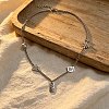 Vintage Alloy Iron Passport Airplane Multi Pendant Necklaces for Women WG98A05-01-3