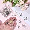 40Pcs 10 Styles Alloy Dragonfly Pendant Decorations HJEW-BM00039-3