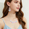 60Pcs 6 Colors Glass Pendants PALLOY-TAC0301-8