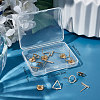 12Pcs 3 Style Brass Stud Earring Findings with Loop DIY-BBC0001-03-7