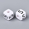 Opaque Acrylic European Large Hole Beads SACR-N020-01B-06-2