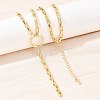 Brass Box Chain Y Lariat Necklaces NJEW-H087-05G-1