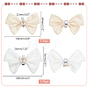   2 Pairs 2 Colors Polyester Bowknot Bridal Shoe Decoration DIY-PH0020-72-2