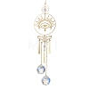 Brass Butterfly Eye Pendant Decoration HJEW-TA00225-1