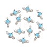 SHEGRACE Brass Micro Pave Cubic Zirconia Connector Charms XGRQ5K700-833P-B-1
