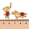 304 Stainless Steel Rhinestone Pendants STAS-P438-29G-3
