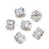 Brass Pave Clear Cubic Zirconia Beads CU-CBA6A75-07P-1