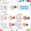 10Pcs 5 Styles Alloy Cufflinks BUTT-WR0001-40-2