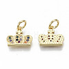Brass Micro Pave Cubic Zirconia Charms ZIRC-S067-162B-NF-2