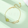 Sports Brass Micro Pave Cubic Zirconia Infinity Link Bracelets BJEW-D386-01A-G-5