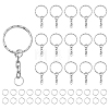 50Pcs Iron Split Key Rings IFIN-YW0003-44-1