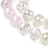 Electroplate Glass Beads Strands EGLA-D300-06-8mm-13-4