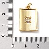 Rack Plating Brass Micro Pave Cubic Zirconia & Glass Pendants KK-Z071-87G-01-3