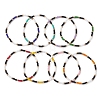 8Pcs Glass Seed Beads Stretch Bracelets for Women Men BJEW-MZ00275-5