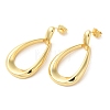 Real 18K Gold Plated Brass Dangle Stud Earrings EJEW-G382-09A-G-1