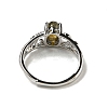 Oval Natural LabradoriteAdjustable Rings RJEW-Q818-01P-08B-4