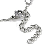 Anti-Tarnish 304 Stainless Steel Heart Link Chains Anklets AJEW-A057-09B-P-3