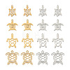 16Pcs 8 Style 201 Stainless Steel Filigree Joiners Links & Pendants STAS-PJ0001-37-1