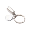 304 Stainless Steel Bullet with Paw Print Urn Ashes Keychains KEYC-JKC01445-4